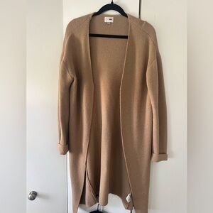 Amuse Tan Long cardigan size xs/s